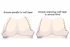 (6.) Resistance form is further improved by placing grooves with less taper than the walls in the cervical third of the preparation.