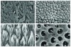 Fig 10. SEMs: lithium disilicate (upper left); zirconia (upper right); enamel (lower left); dentin (lower right).