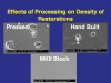 Figure 23  Scanning electron of the microstructure of a hand-layered porcelain, a pressed crown, and a Vitabloc Mark II CAD/CAM block.